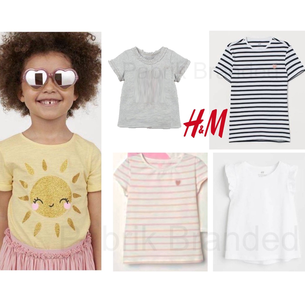 pabrik branded Pabrik branded Hnm tee P9 baju atasan kaos anak perempuan murah grosir ecer