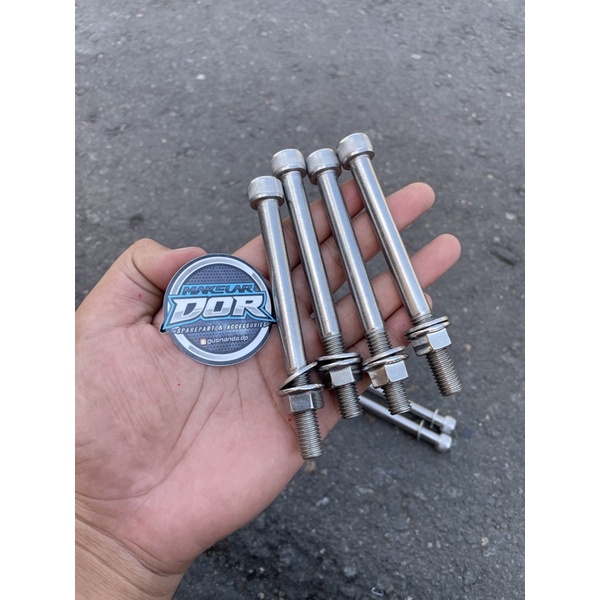 Baut L stenlis M14 pangkon mesin belakang pnp CB GL MP Tiger Japstyle GL100