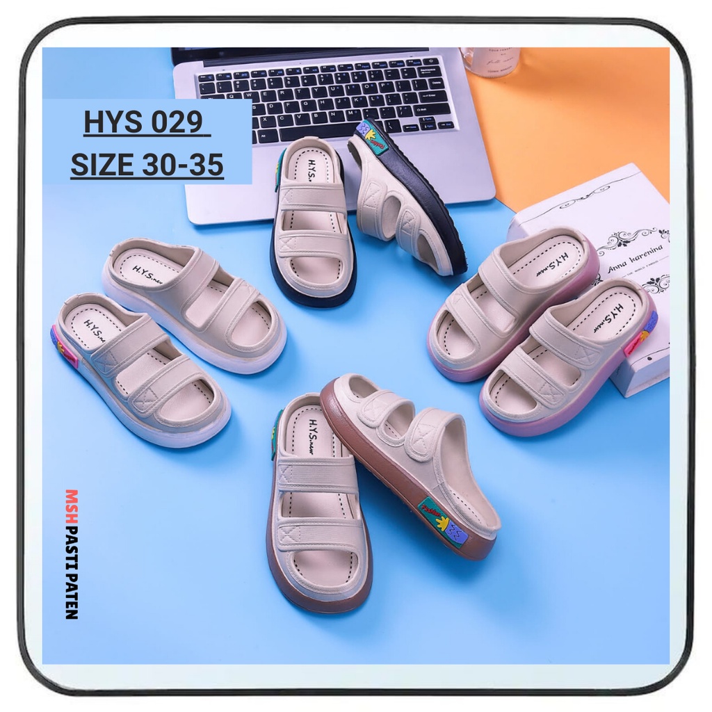 HYS Sandal Anak-Anak Wanita Terbaru Sendal Selop Karet Jelly Import Sandal Korea Import