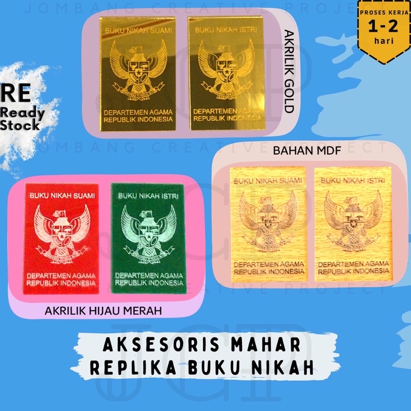 replika buku nikah suami istri akrilik/scarpbook replika buku nikah/miniatur buku nikah /akrilik gol