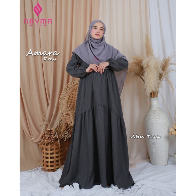 NAYMA - AMARA DRESS GAMIS POLOS WANITA BAHAN SUVERNOVA TERLARIS NEW ARRIVAL