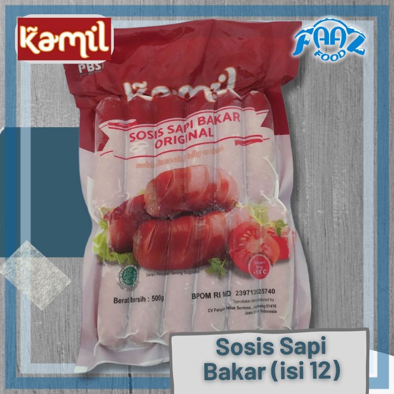 

Sosis Bakar Sapi Kamil (isi 12) 500gr