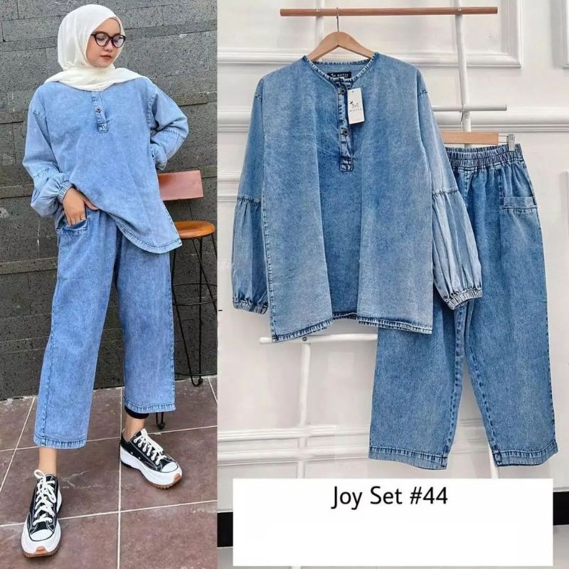 Jammie Set Wanita Jeans Wash Premium Original Product