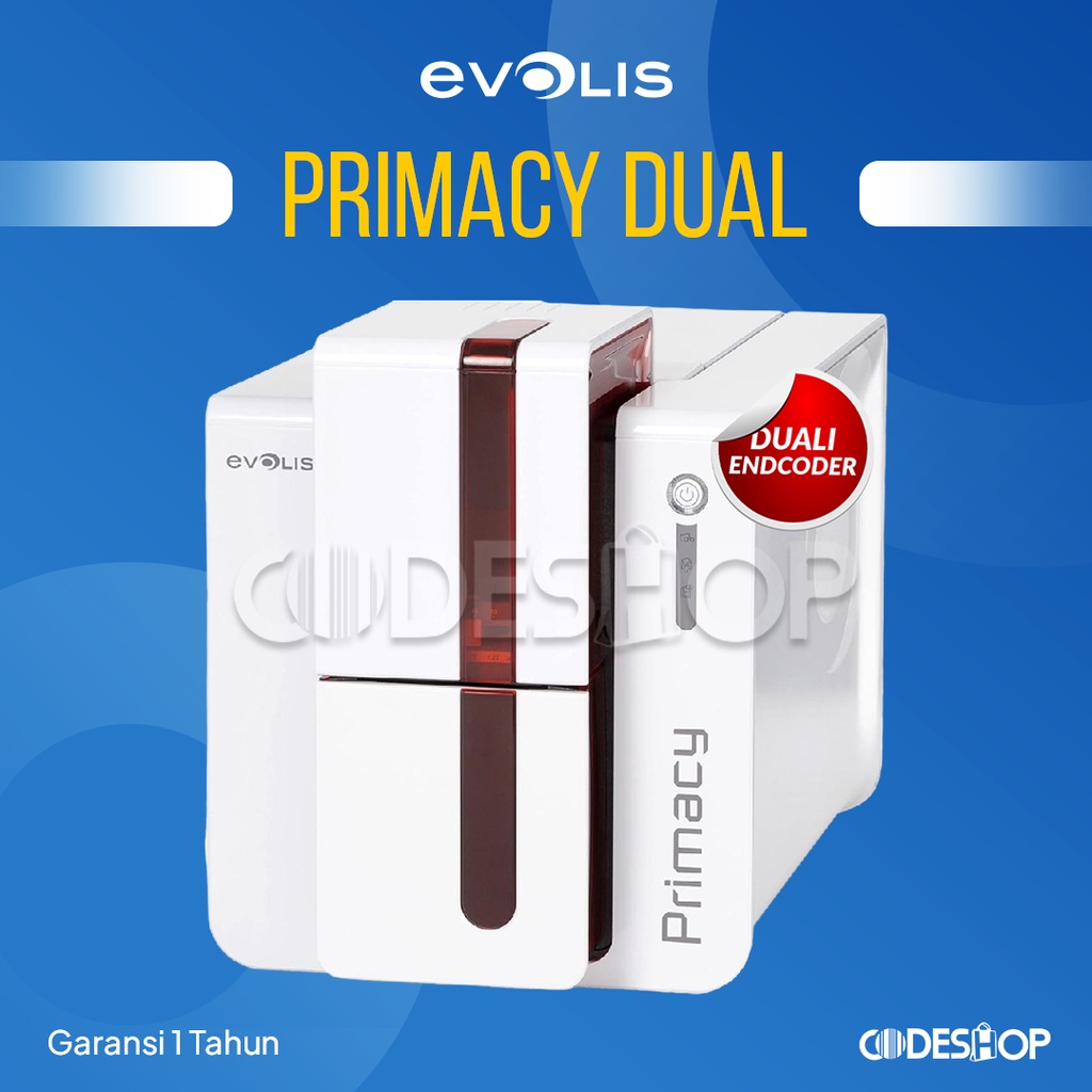 Printer ID Card Evolis Primacy Dual Side + Duali Encoder Cetak Kartu