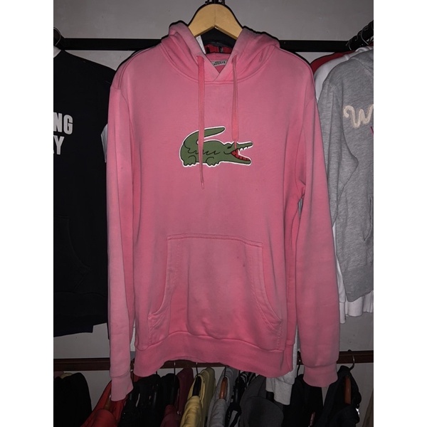 HOODIE LACOSTE pink BIG LOGO ORIGINAL SECOND