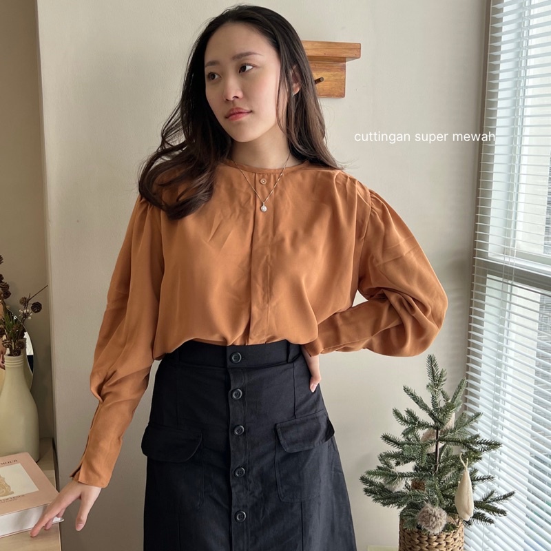 PORONAKA - SAYA Blouse Atasan Longsleeve Kantor