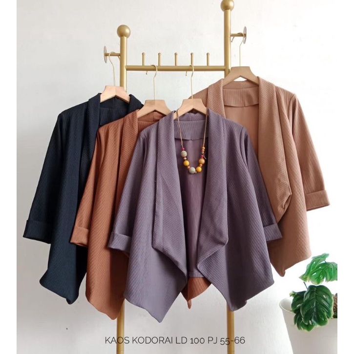 BLAZER KAOS KODORAI LD 100 / ATASAN WANITA / ATASAN MURAH / BLAZER KERJA / OOTD HIJAB / OOTD VIRAL /