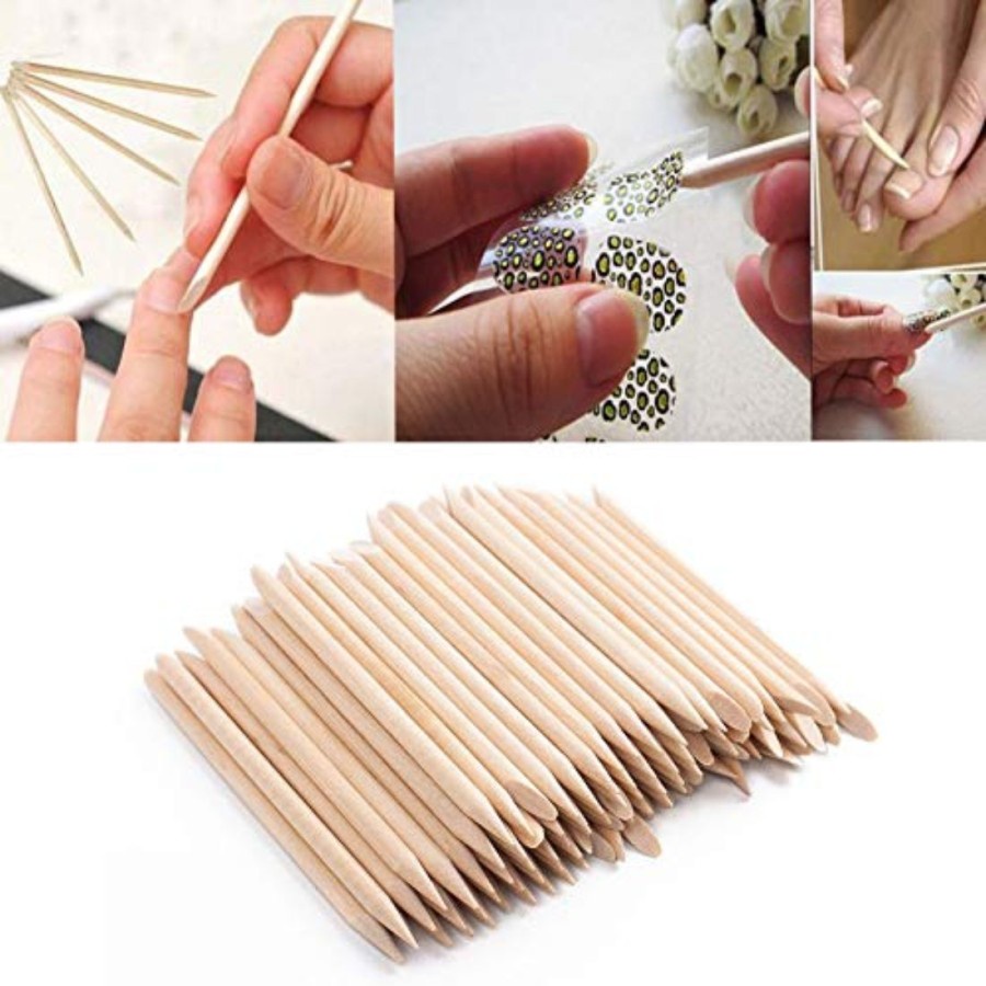 Kayu Pendorong Kutikula Kuku SATUAN Pusher Wood Nail Art Equipment Beauty Tools Perlengkapan Cantik 