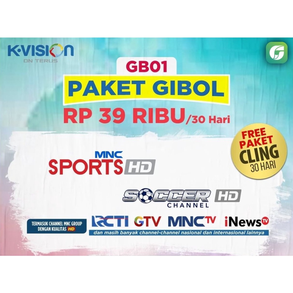 Paket GiBOL K-Vision Gila Bola Sportstar Soccer Channel