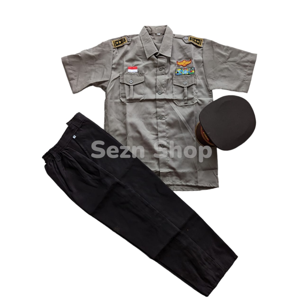 [ 1 Set ] Baju Anak Model Polisi Lengan Pendek Carnaval Anak