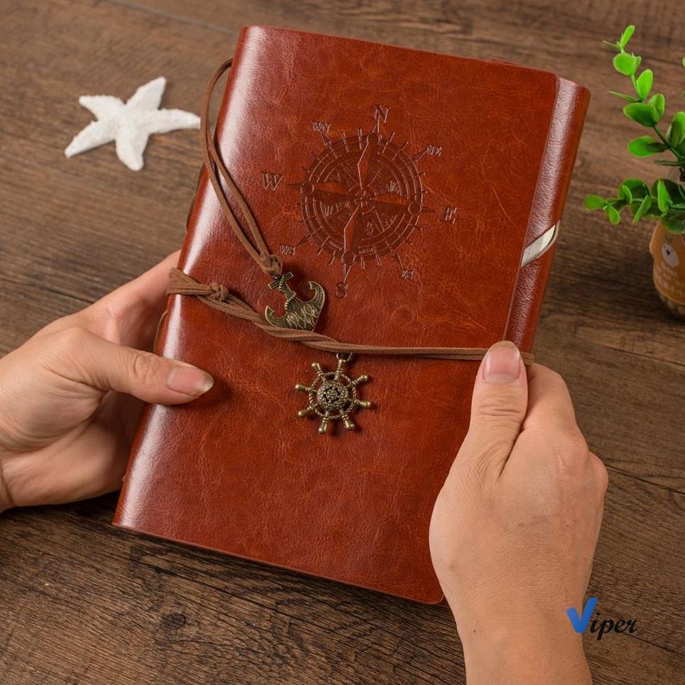 

(No)[V11Z]✓| Buku Catatan Notebook A5 A6 Buku Diary Aesthetic Gaya Retro Binder Unik Cover Kulit PU Leather premium