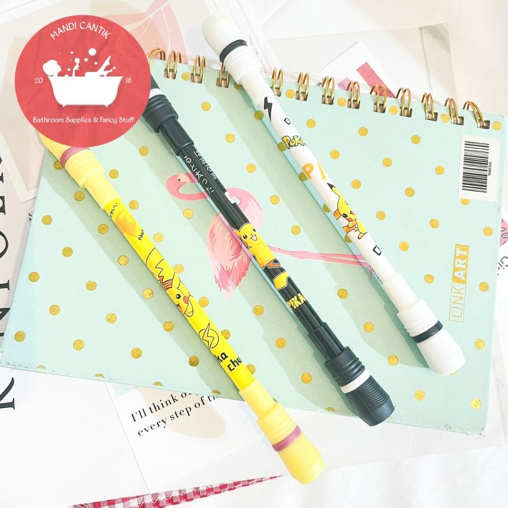 

pulpen tongkat putar magnet PIKACHU POKEMON pen bolpen kreatif spinner lucu