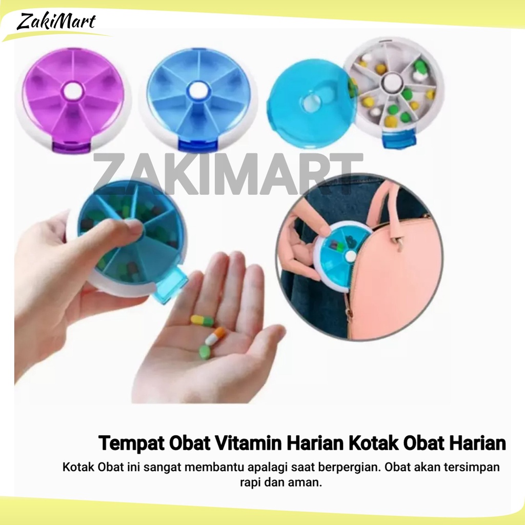 Tempat Obat Vitamin Harian Kotak Obat Harian 7 Sekat Tempat Obat Pil