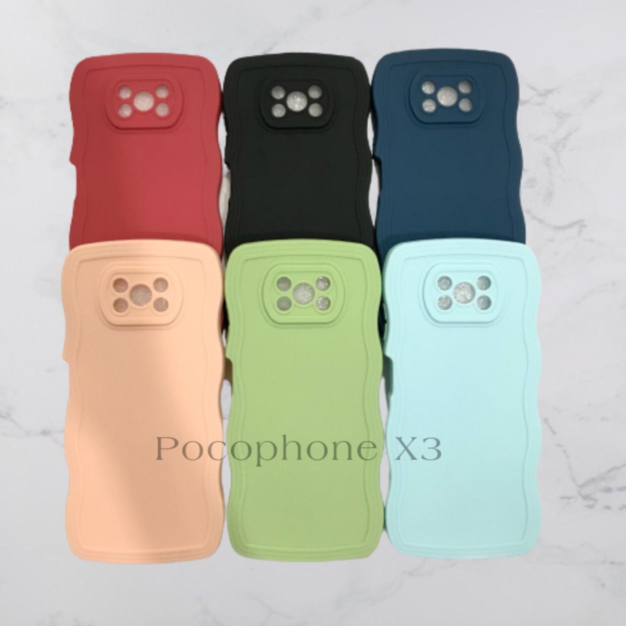 CASE XIAOMI POCOPHONE X3/X3 NFC - SOFTCASE SILIKON GELOMBANG WAVY PRO CAMERA - GA