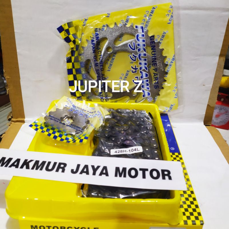 GIR SET JUPITER Z FUKUKAWA GIR PAKET GIR DEPAN BELAKANG JUPITER Z GIR MOTOR