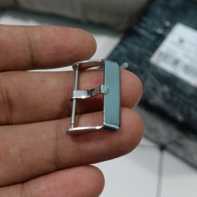 Buckle Tali jam Tangan besi tali jam tangan  ukuran 18mm 20mm 22mm 24mm 26mm silver