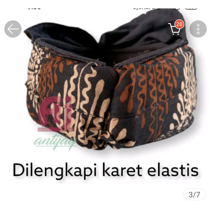 Udeng batik Ikat Kepala Batik Coklat Dewasa