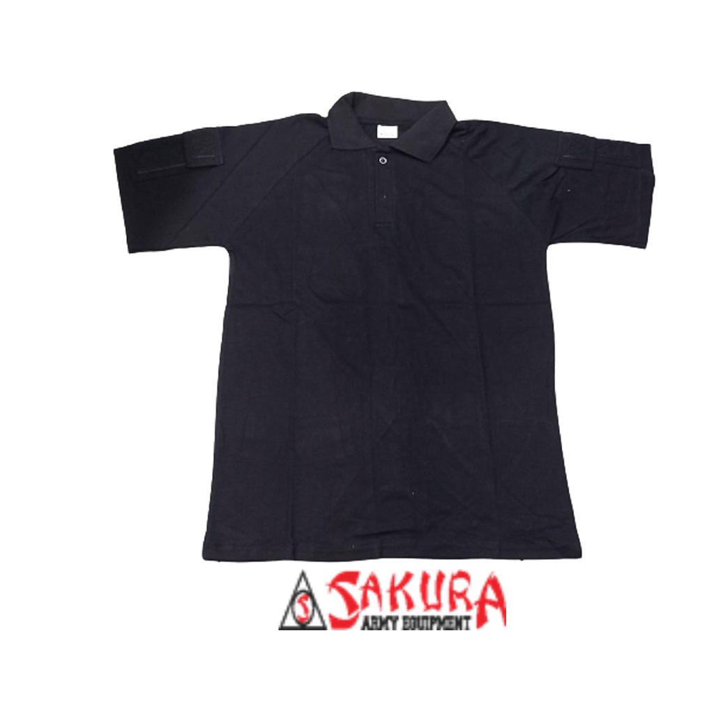 Kaos Polo Kaos Kerah Tactical Polos Hitam Lengan Pendek