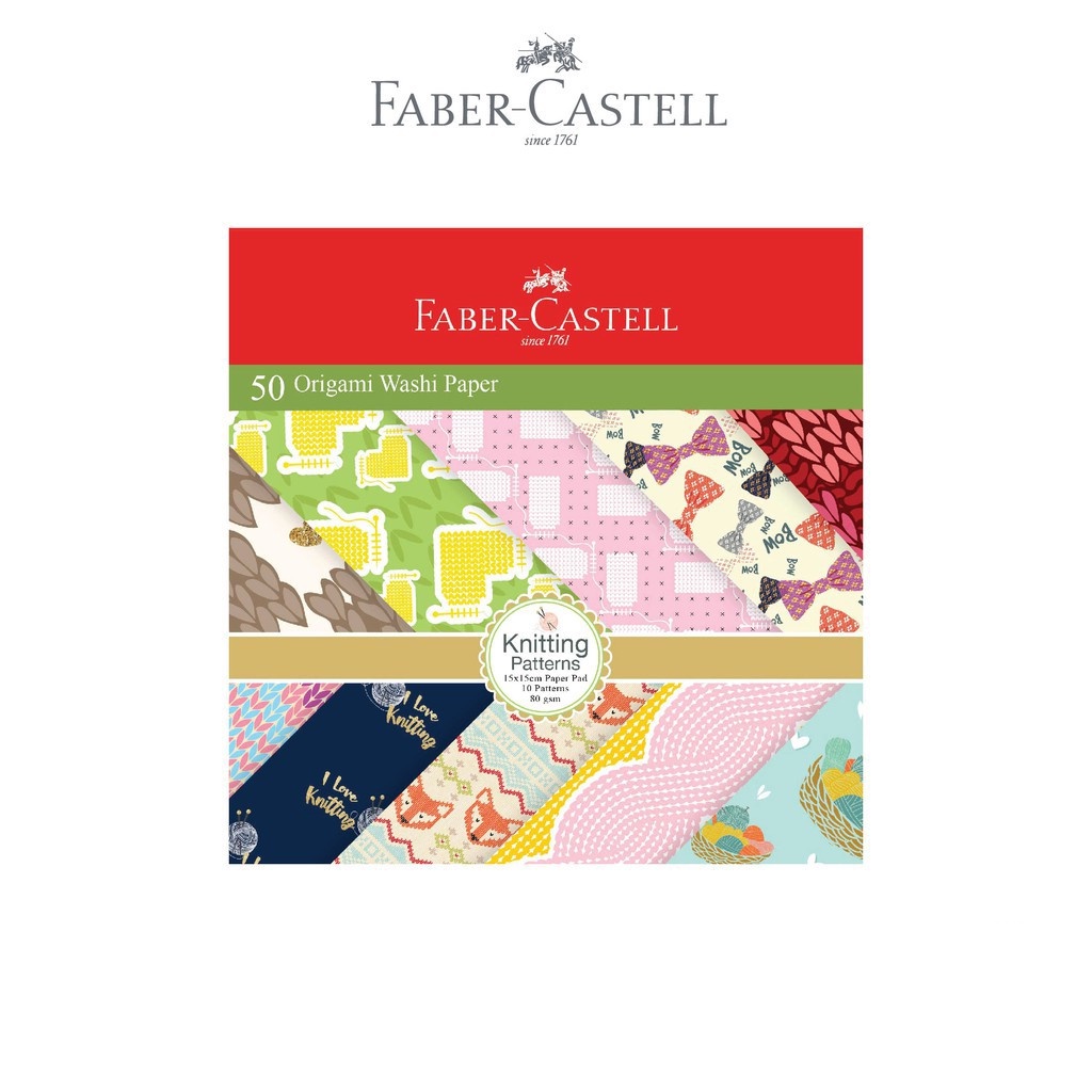 

Faber CASTELL Origami Washi Paper 15 x 15 Patterns/ Kertas Lipat Motif