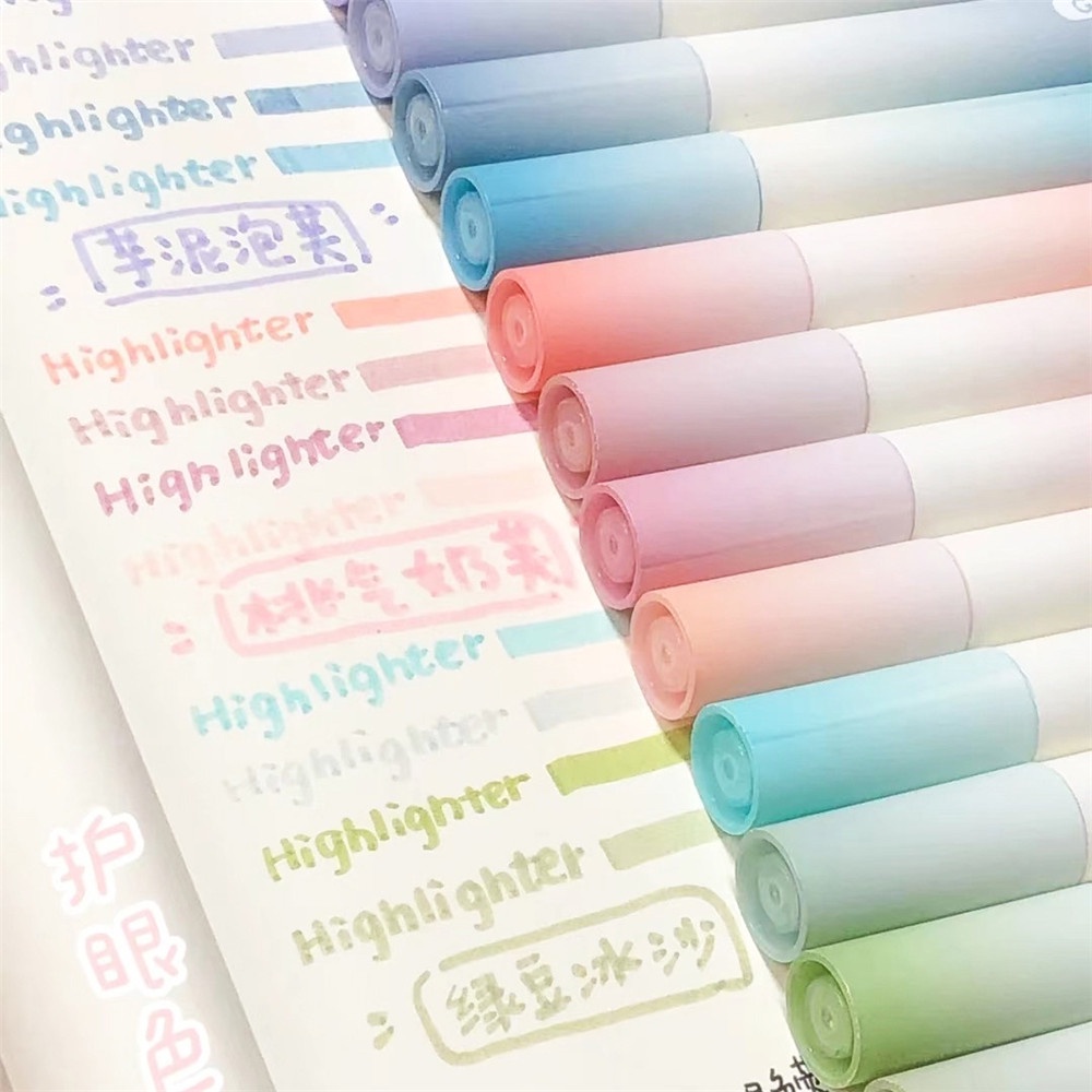 [COD Tangding]4 Pcs Gradual Colour Stabilo Pen Siswa Pelindung Mata Menandai Neon Pen Stationery