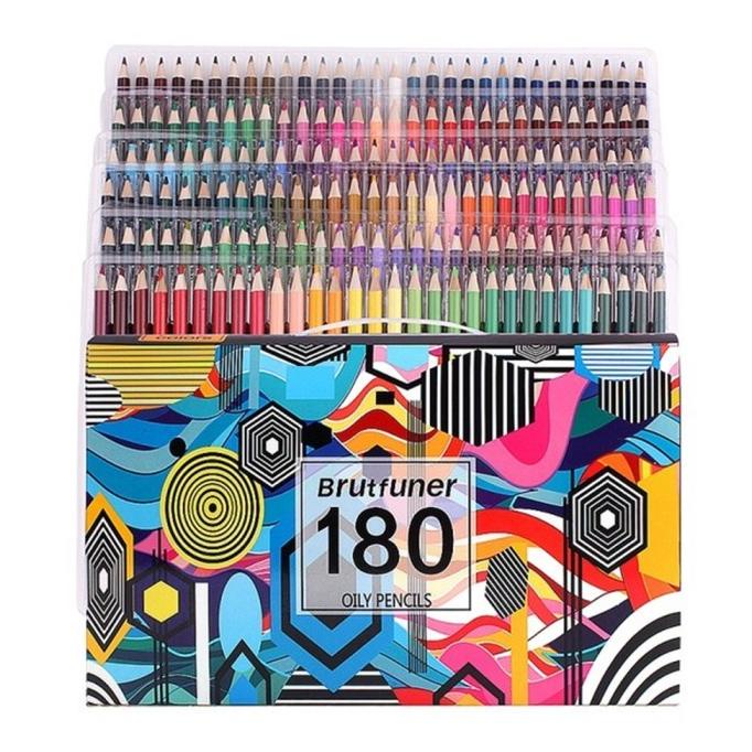 

Brutfuner Pensil Warna 160 / 180 Color Oil Pencil / Artist Pencils Set