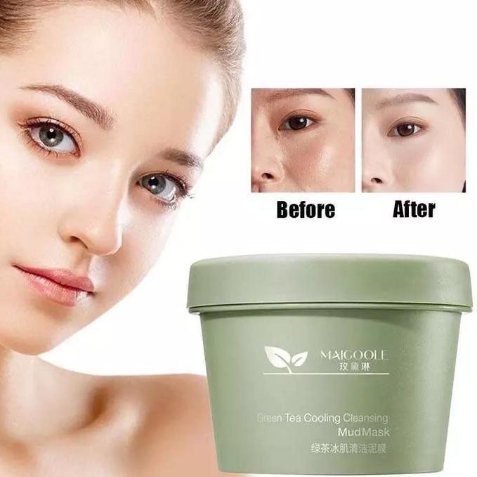 Maigoole Green Tea Clay Mask Masker Wajah Green Tea Pore Clean Clay Mask - 100gr-1