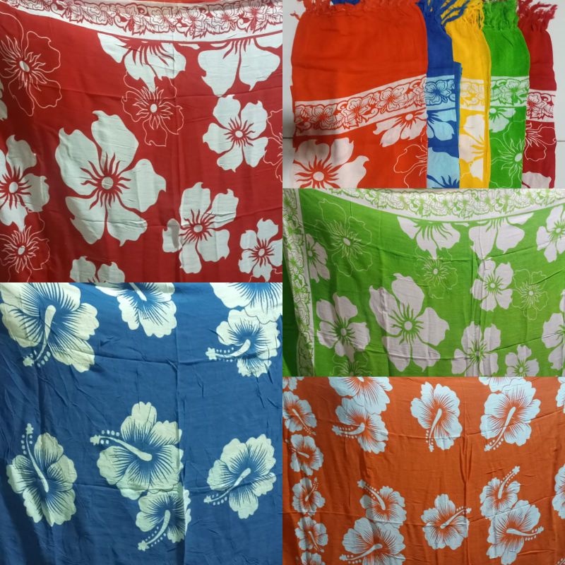 SALE Murah Kain Pantai Bali Motif Bunga Warna Cerah
