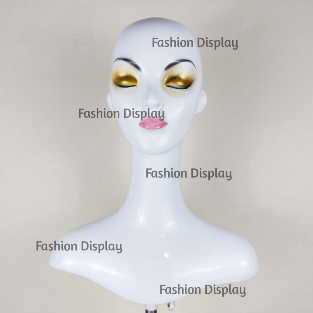 Patung Manekin Kepala Fiber Holder Stand Display Kepala Manekin Jilbab Manekin Wig Manekin Kerudung-BH