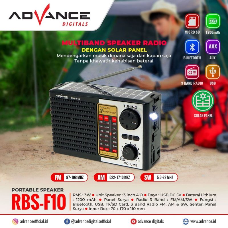 Radio Portable Advance RBS F10 / radio jadul / radio kuno / radio bluetooth F1