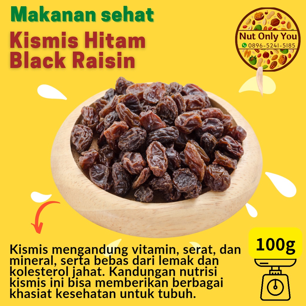 

Kismis hitam Dark Raisin 100 gram