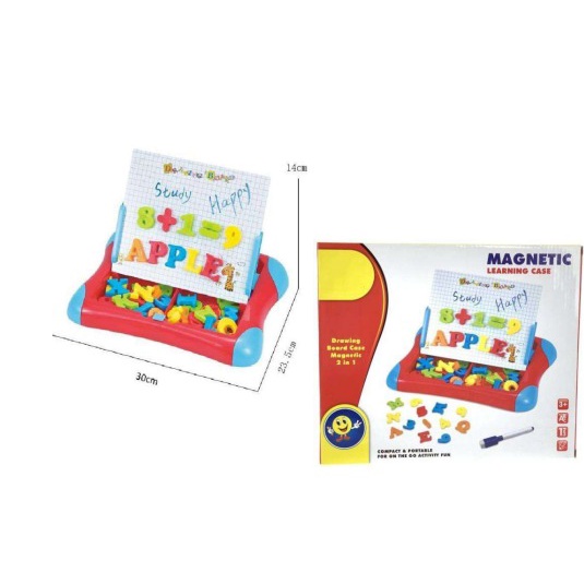 Mainan Permainan Magnetic Learning Table Meja Belajar papan tulis Edukasi white board