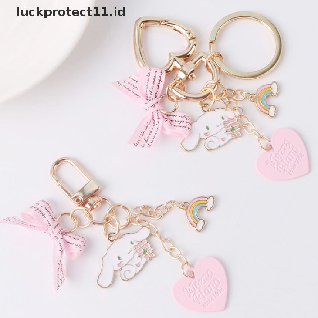 /Fashion Hot// Fashion// Gantungan Kunci Anak Perempuan Lucu Gantungan Kunci Kunci Mobil Tas Decor Pink Roset Liontin Hujan.