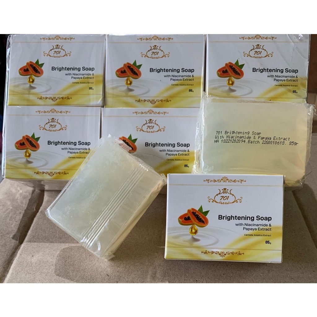 701 Sabun Pepaya / Papaya Brightening Soap with Niacinamide 85 gr / 85gr Original BPOM