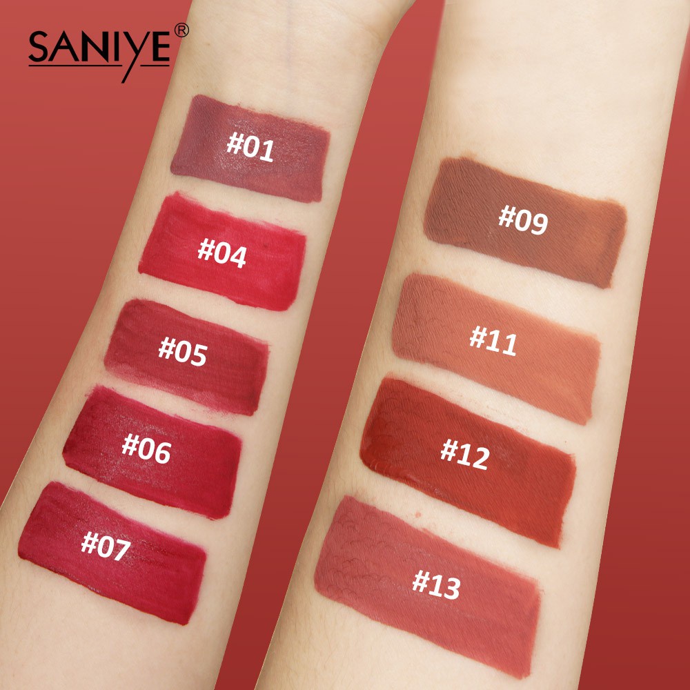 ❤ MEMEY ❤ SANIYE Lip Matte Non Stick Lip Cream Transferproof L1811 ✔️BPOM