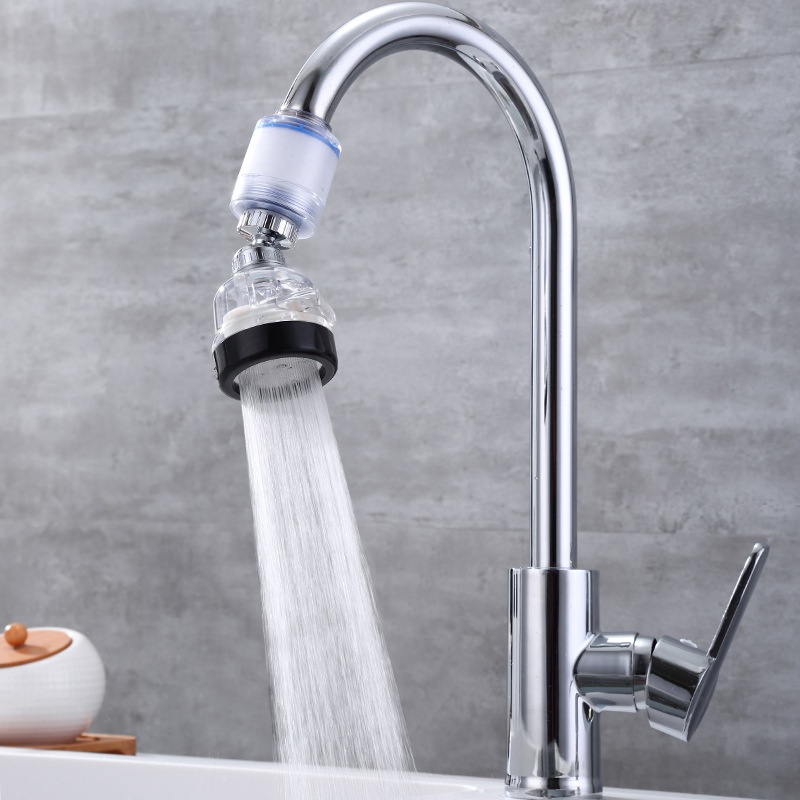 360° Rotating Pressurized Splash-proof Faucet/Adaptor Keran Filter Air Universal/Aksesoris Wastafel Kamar Mandi Dapur