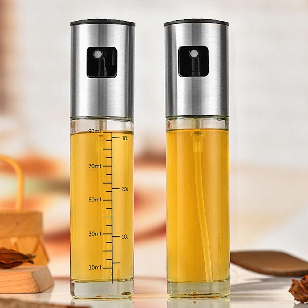 R-FLOWER Glass Olive Oil Sprayer Botol Semprotan Minyak Rumah Tangga Dispense Minyak Dapur Saus Masak