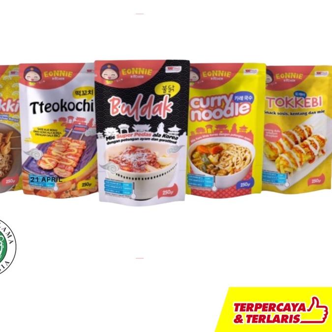

SF5✾ [ALL VARIAN Eonnie Kitchen ] Topokki Rabokki Odeng Dakbal Ceker Pedas Tanpa Tulang Corndog Tteokochi Jjangmyeon Jajangmyeon Rabokki Budae Jjigae Snack Korea Ready Banyak