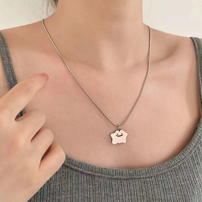 【Bayar di tempat】Kalung Bahan Titanium Steel Untuk Wanita