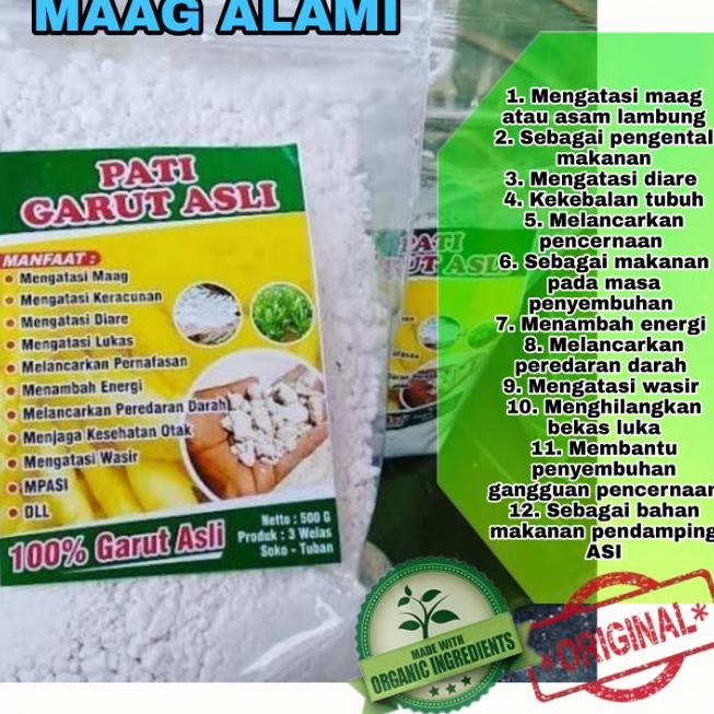 

SALE!!TEPUNG GARUT/PATI ASAM LAMBUNG/ANGKRIK /ARROWROOT 500Gr ORIGINAL|RA8