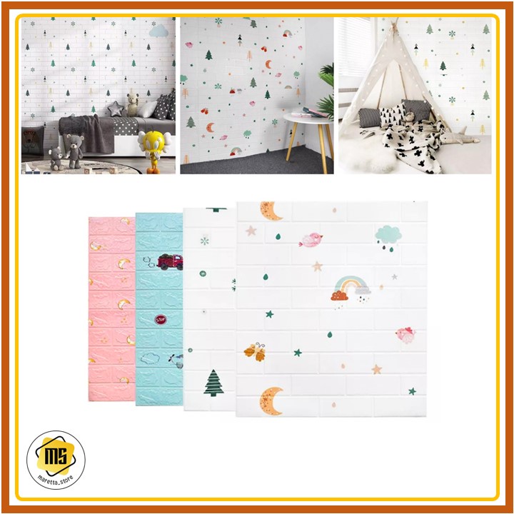 Wallpaper Dinding 3D Foam Motif Anak