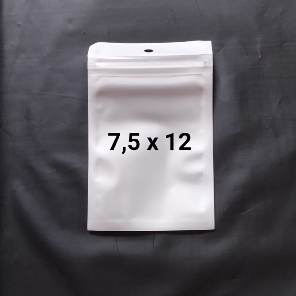 PLASTIK KLIP PUTIH SUSU 7,5 X 12 Ziplock Zipper Accesories Plastik Zipper Plastik Ziplock Putih