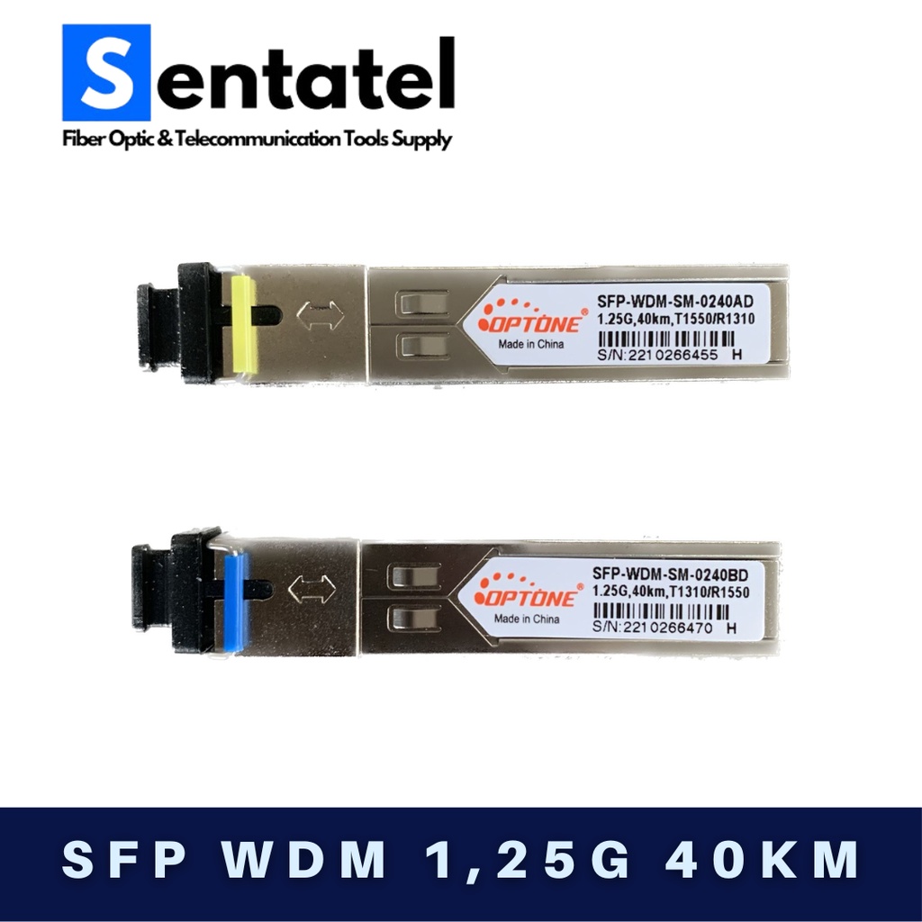 Optone SFP Transceiver SFP 1G 40km Single Core WDM-SM-0240