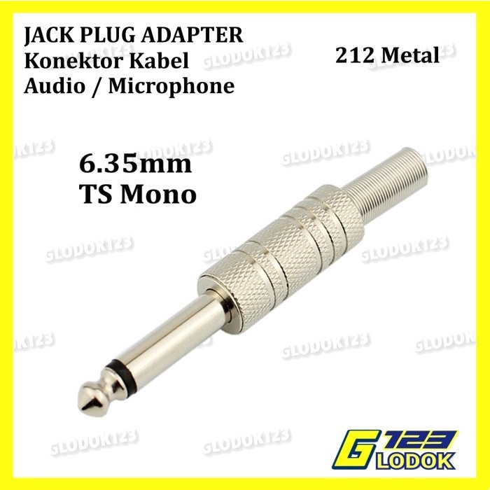 Jack Jek Akai Mono 6.35 6.5 MM Male Audio Mic Gitar Connector Guitar