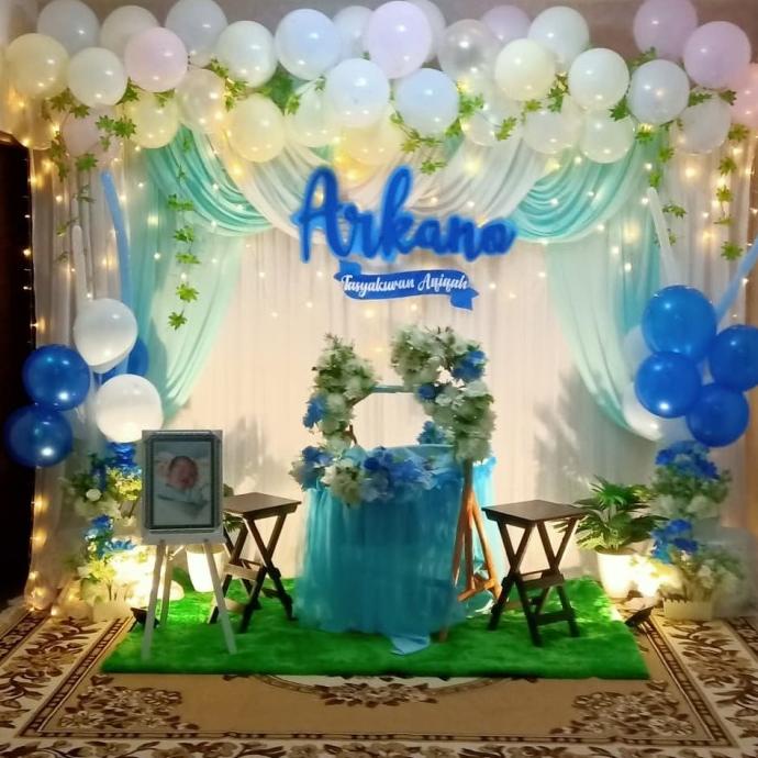 promo sewa dekorasi backdrop akikah/ aqiqah 3 m terlaris