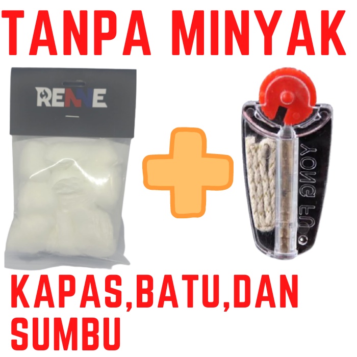 RENNE PAKET KAPAS SUMBU DAN BATU KOREK API ORIGINAL