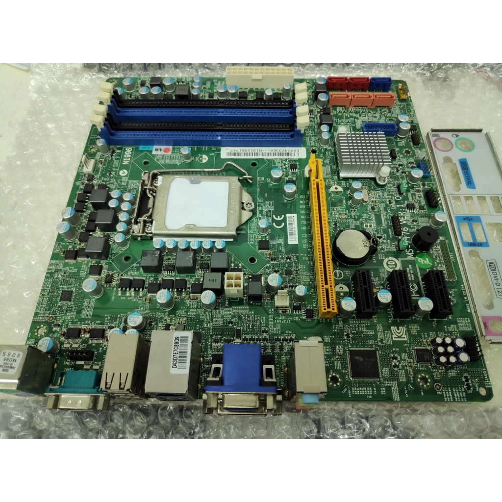 MAINBOARD H77 LG MS-7776 LGA 1155 DDR3 4 SLOT RAM USB 3.0 MOTHERBOARD H77