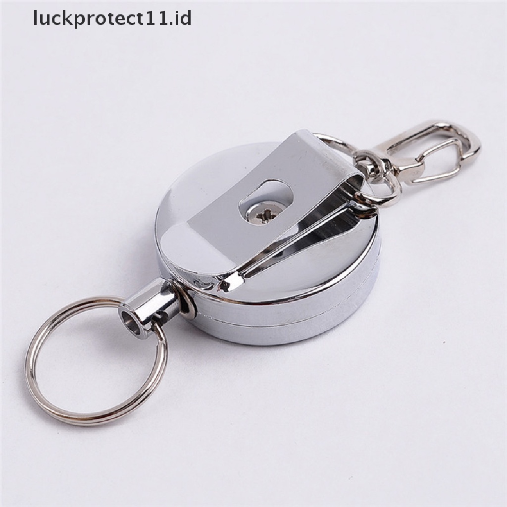 /Fashion Hot// Fashion// Kawat Baja Tahan Hilang Elastis Gantungan Kunci Recoil Sporty Alarm Key Rings.