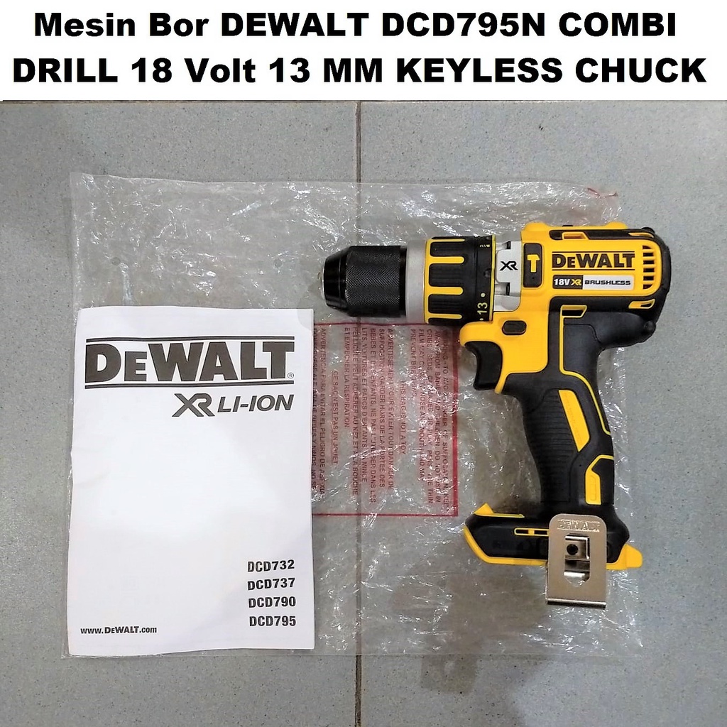 Jual Mesin DEWALT DCD795N 18V Cordless Brushless Hammer Drill Bor