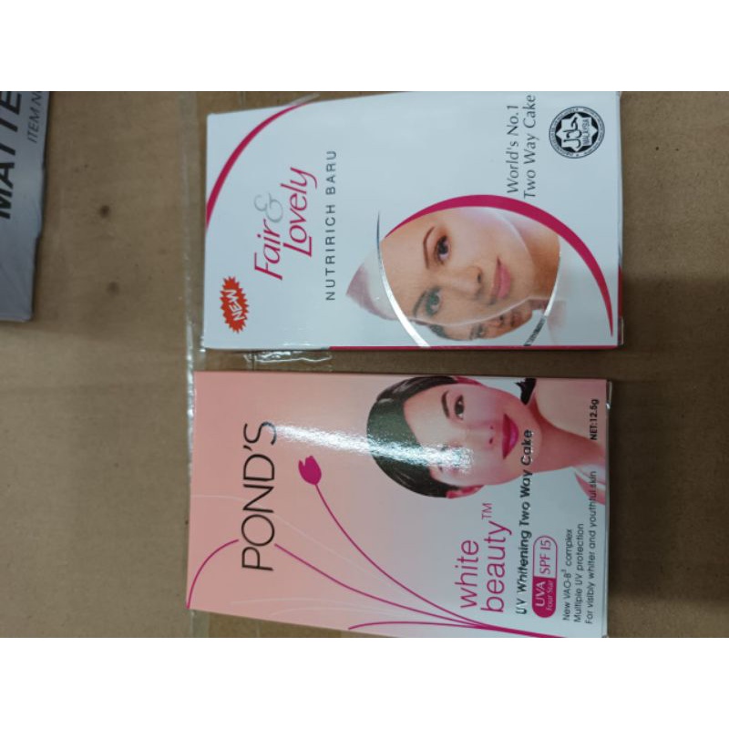 (satuan) bedak padat twc fairlovely ponds collagen