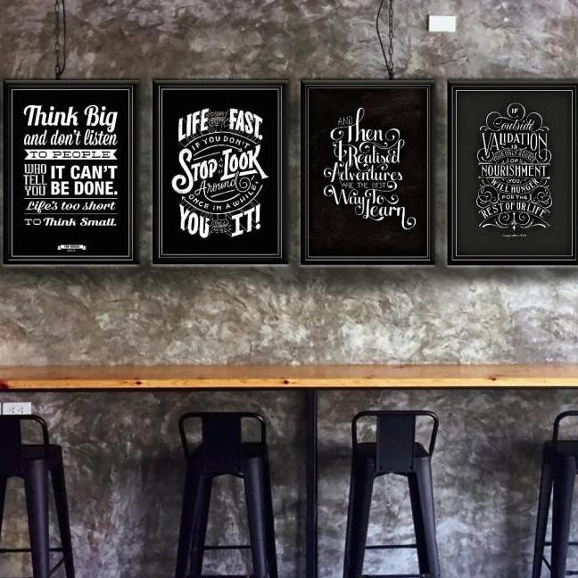 Poster Hiasan Dinding Minimalis Quotes Ala Cafe. Jahidahanin
